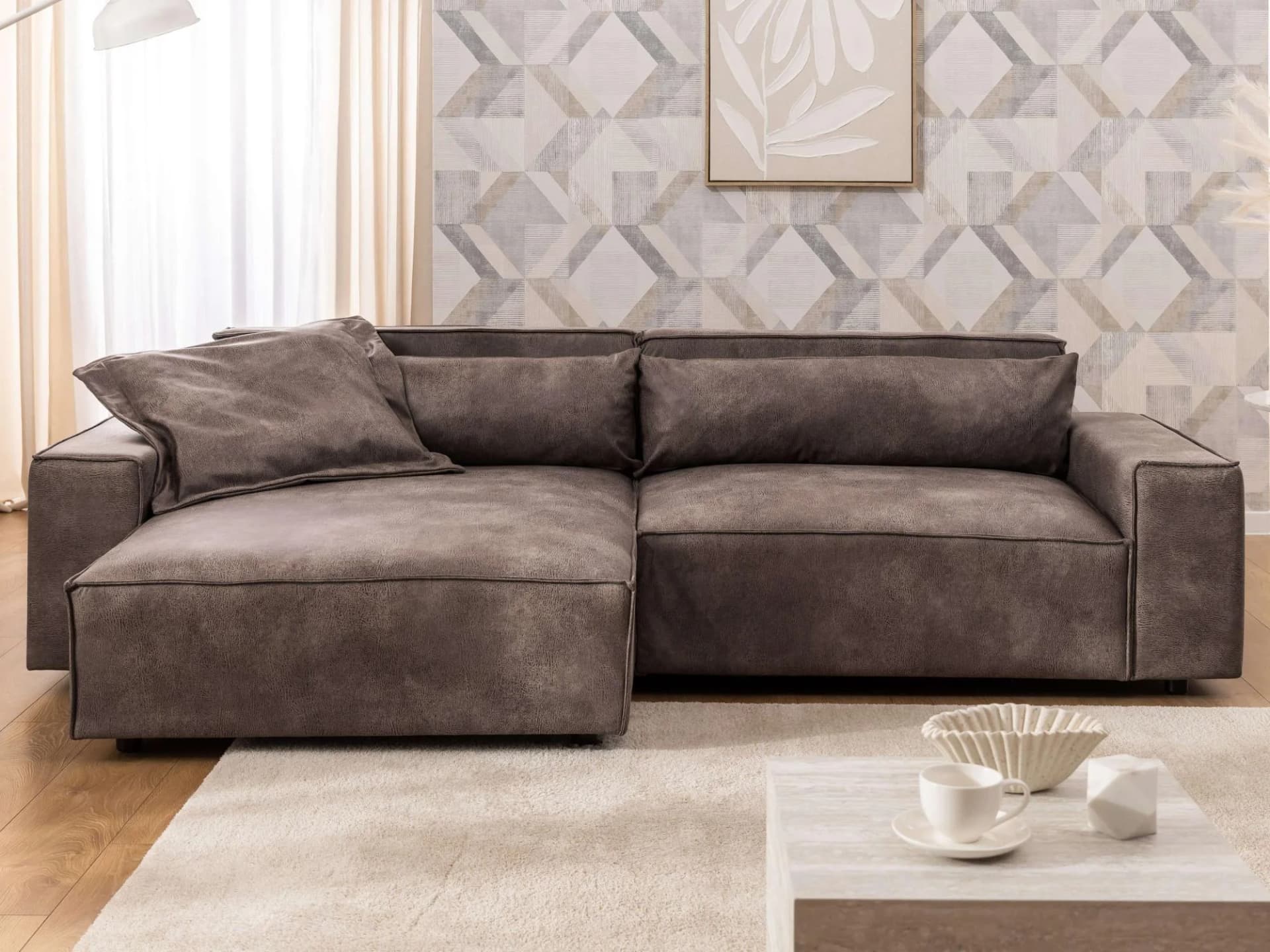 OTTO HOME Ecksofa KINLEE Design-Sofa mit Recamiere, 100% Polyester, L-Form