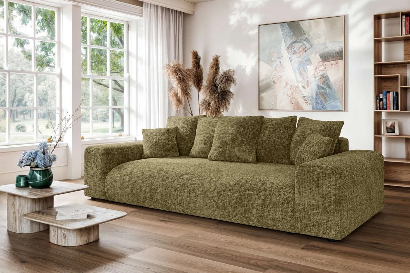 HOME AFFAIRE LAKESIDE 3-Sitzer Schlafsofa mit Bettkasten, Grün - Bild 2