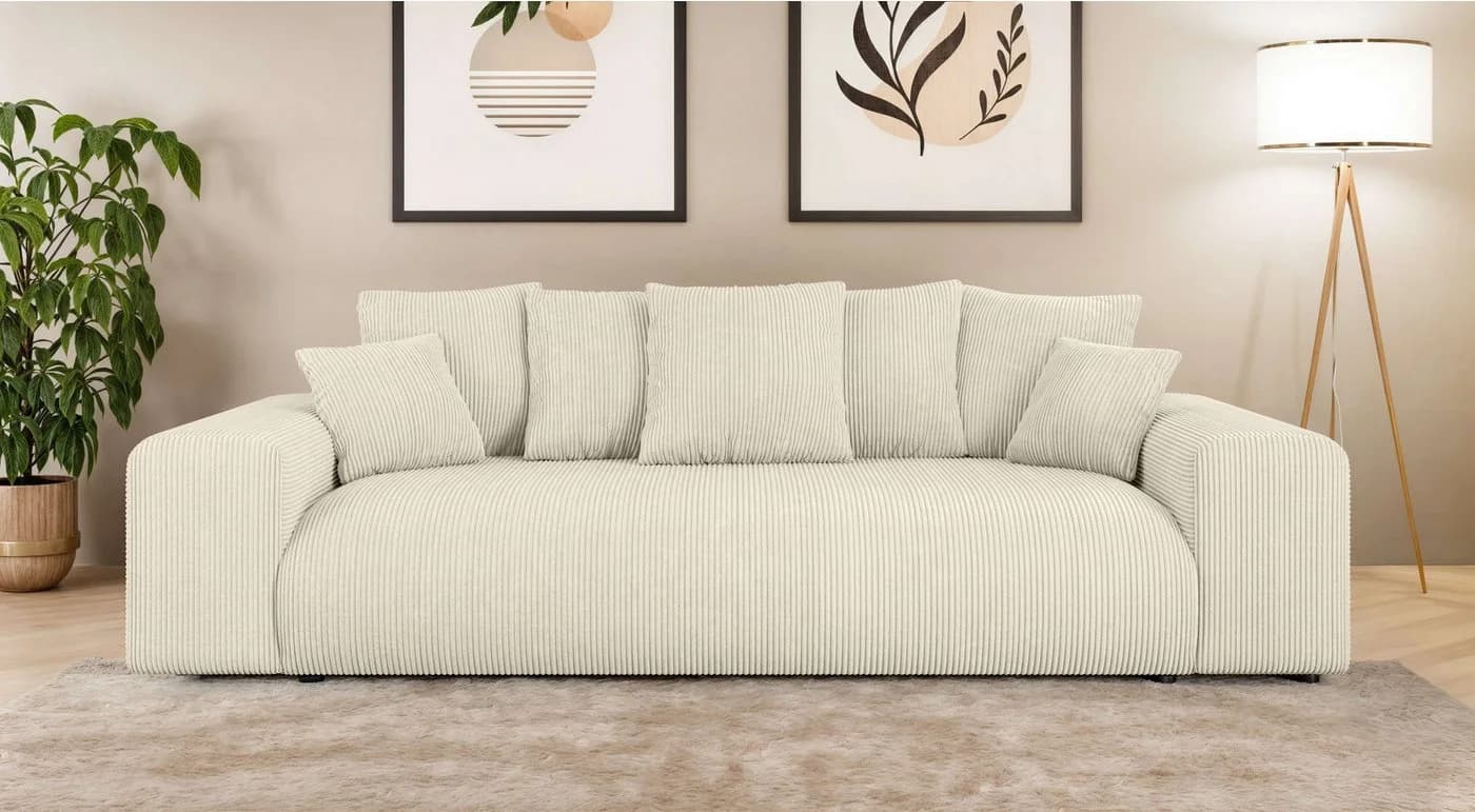 HOME AFFAIRE LAKESIDE 3-Sitzer Schlafsofa mit Bettkasten Beige - Bild 5