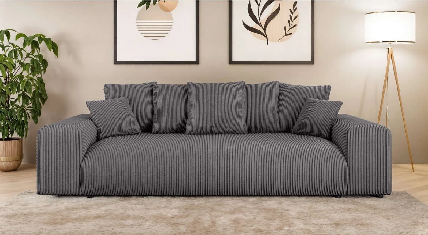 HOME AFFAIRE LAKESIDE 3-Sitzer Schlafsofa mit Bettkasten, 256,5 cm, Wellenunterfederung - Bild 5