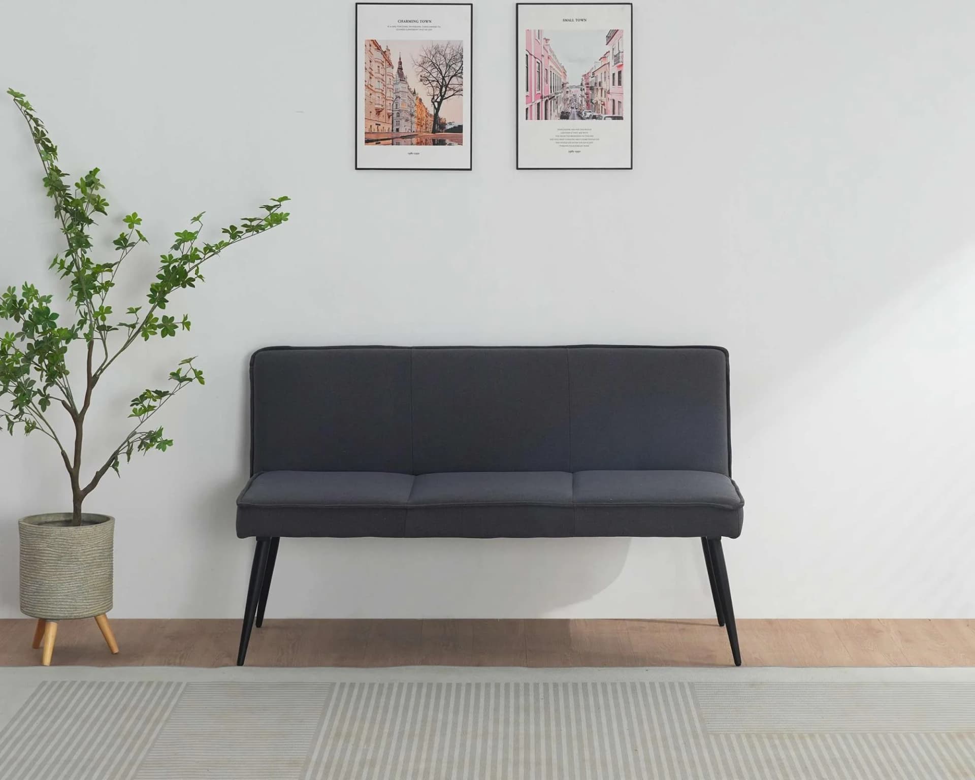 OTTO home Essbank Ianna, anthrazit, gepolsterte Sitzfläche