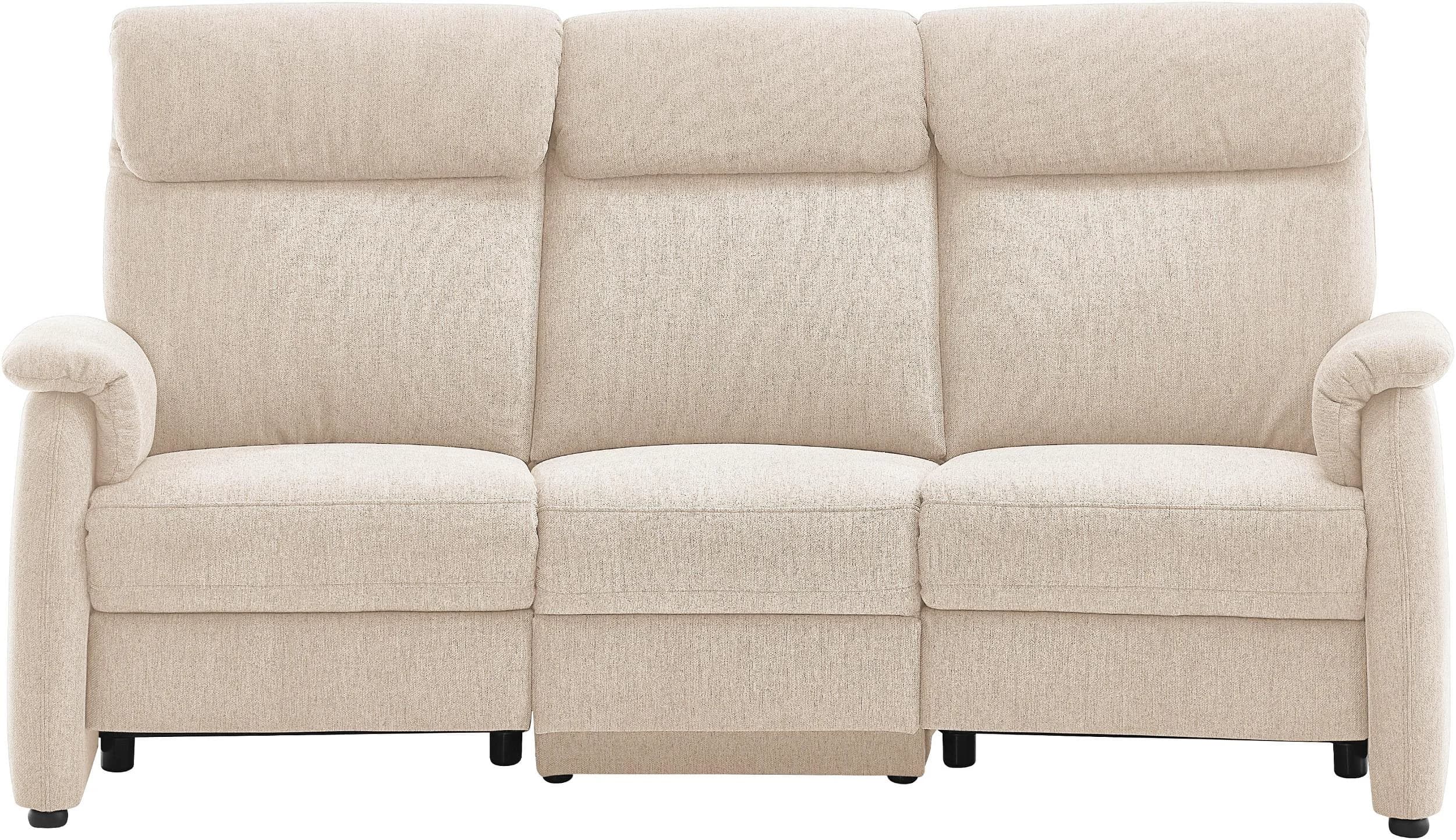 Home Affaire 3-Sitzer Sofa Turin Sand mit Elektrischer Relaxfunktion