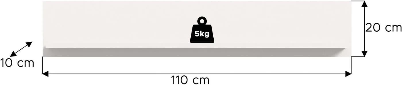 INOSIGN Wandboard FLORENZ 110 cm Hochglanz Wandregal - Bild 3