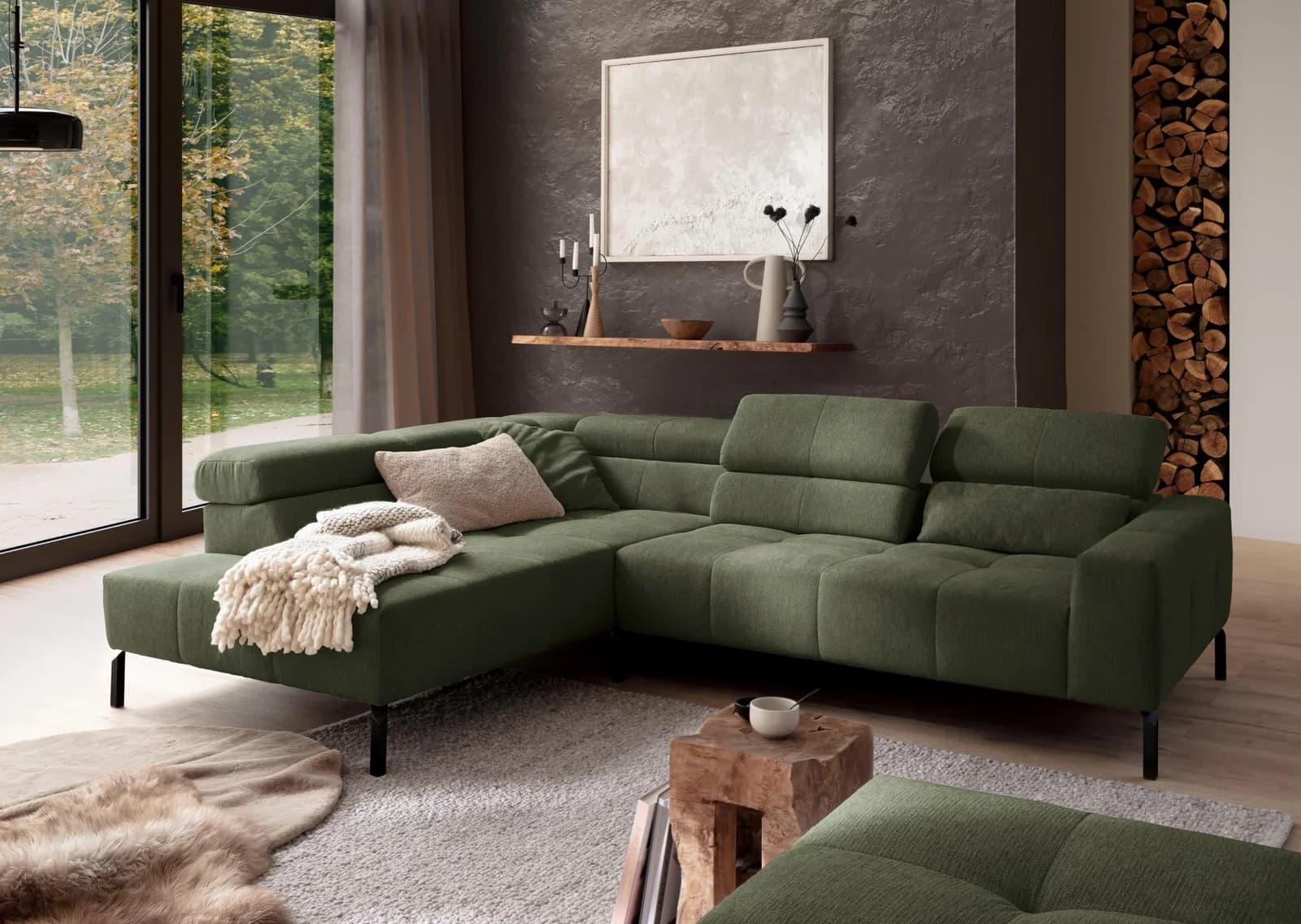 Ecksofa HOME AFFAIRE Claya Move L-Form Kopf- & Rückenverstellung
