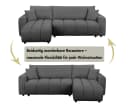 Ecksofa OTTO HOME "YLVAA L-Form, 241 cm - Schlafsofa" Anthrazit Boxspring Bild 4