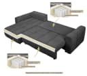 Ecksofa OTTO HOME "YLVAA L-Form, 241 cm - Schlafsofa" Anthrazit Boxspring Bild 5