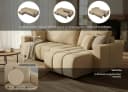Ecksofa OTTO HOME YLVAA L-Form 241 cm Schlafsofa Beige Boxspring Bild 3