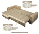 Ecksofa OTTO HOME YLVAA L-Form 241 cm Schlafsofa Beige Boxspring Bild 5