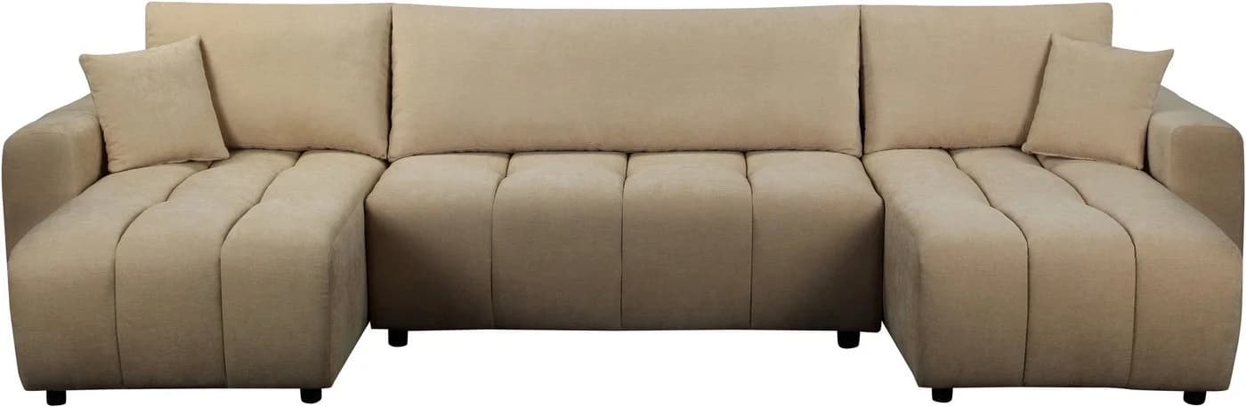 Wohnlandschaft OTTO HOME YLVAA U-Form 311 cm Schlafsofa Beige