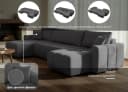 OTTO HOME Wohnlandschaft YLVAA U-Form Schlafsofa Anthrazit Boxspring Bild 3