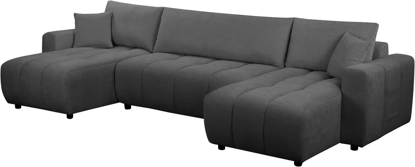 OTTO HOME Wohnlandschaft YLVAA U-Form Schlafsofa Anthrazit Boxspring - Bild 5