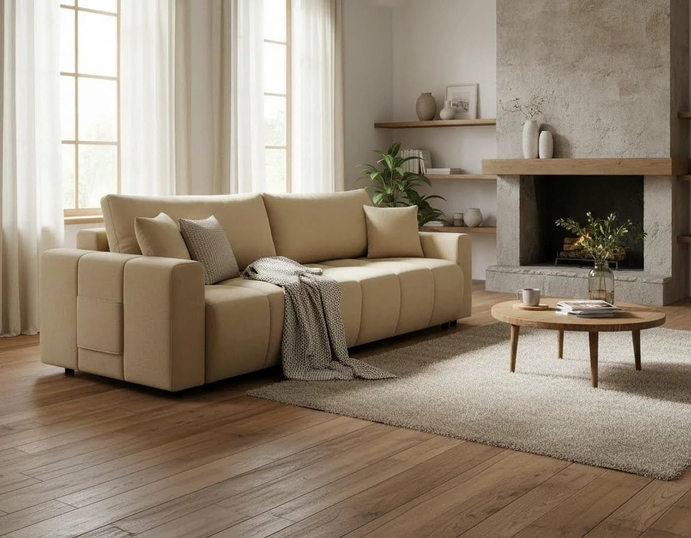 Sofa OTTO HOME YLVAA 3-Sitzer 239 cm Schlafsofa Boxspring Polsterung - Bild 2