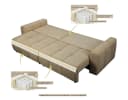 Sofa OTTO HOME YLVAA 3-Sitzer 239 cm Schlafsofa Boxspring Polsterung Bild 4
