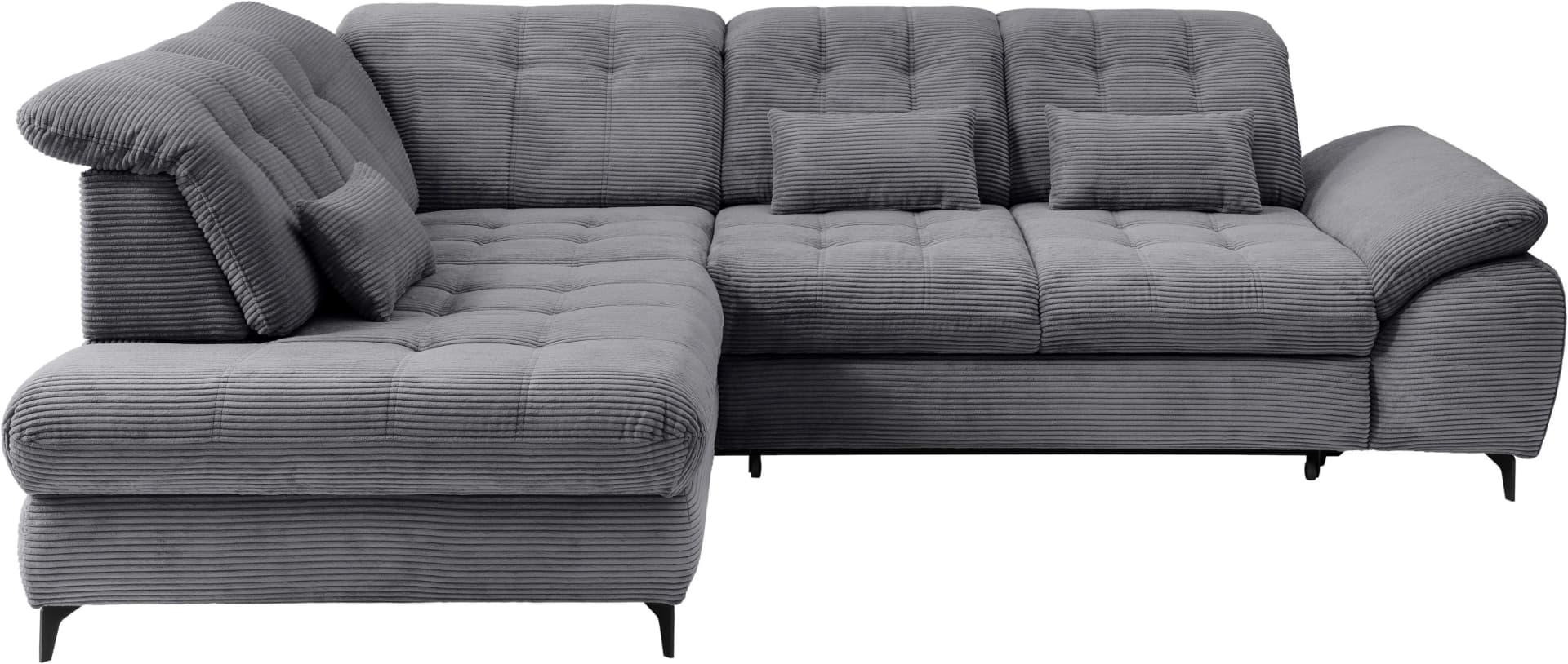 HOME AFFAIRE Wohnlandschaft Delphino Grau Polsterecke
