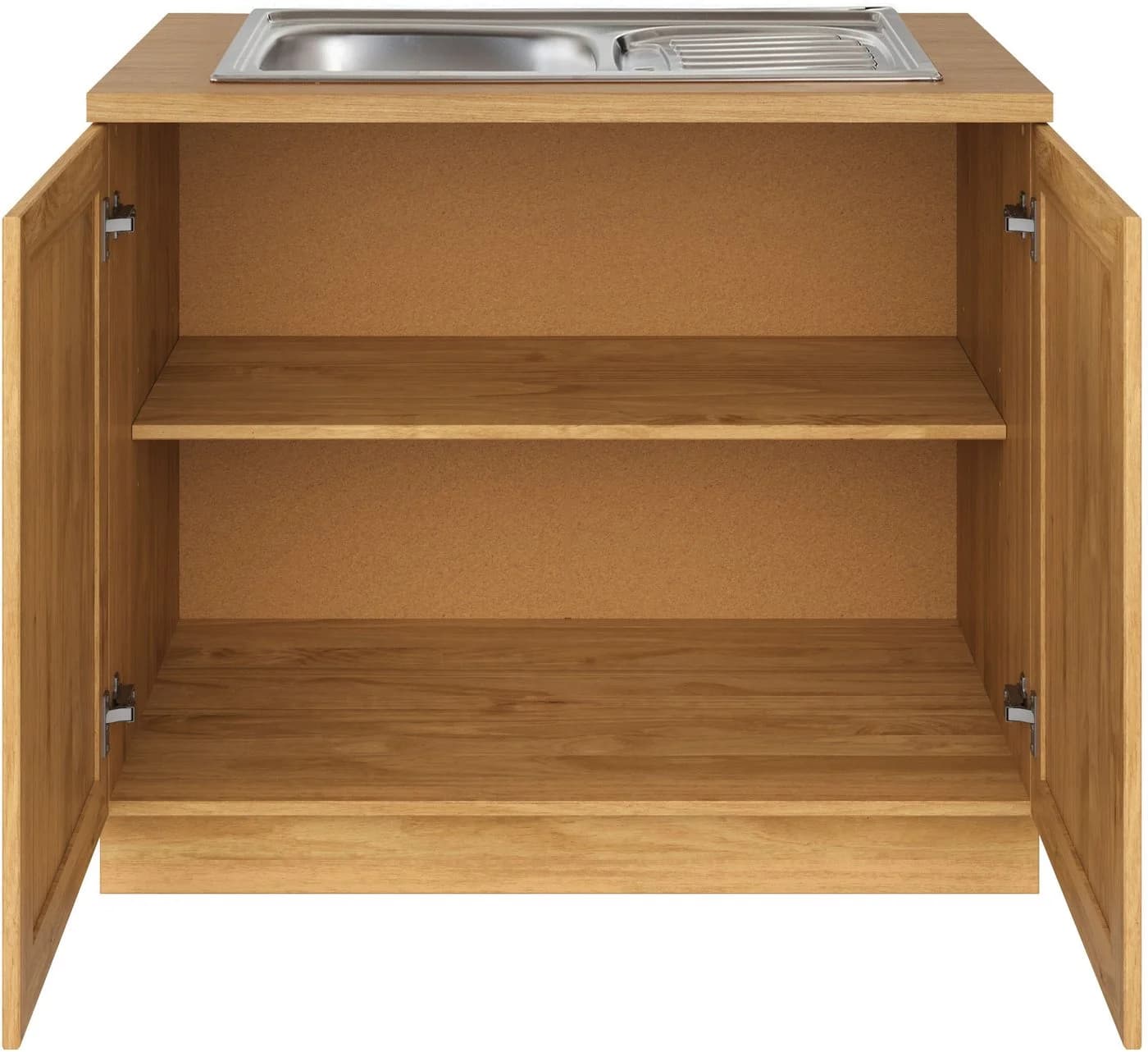 Spülenschrank HOME AFFAIRE Teramo Massivholz Natur - Bild 3