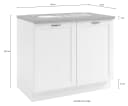 Spülenschrank HOME AFFAIRE Teramo Massivholz Natur Bild 4