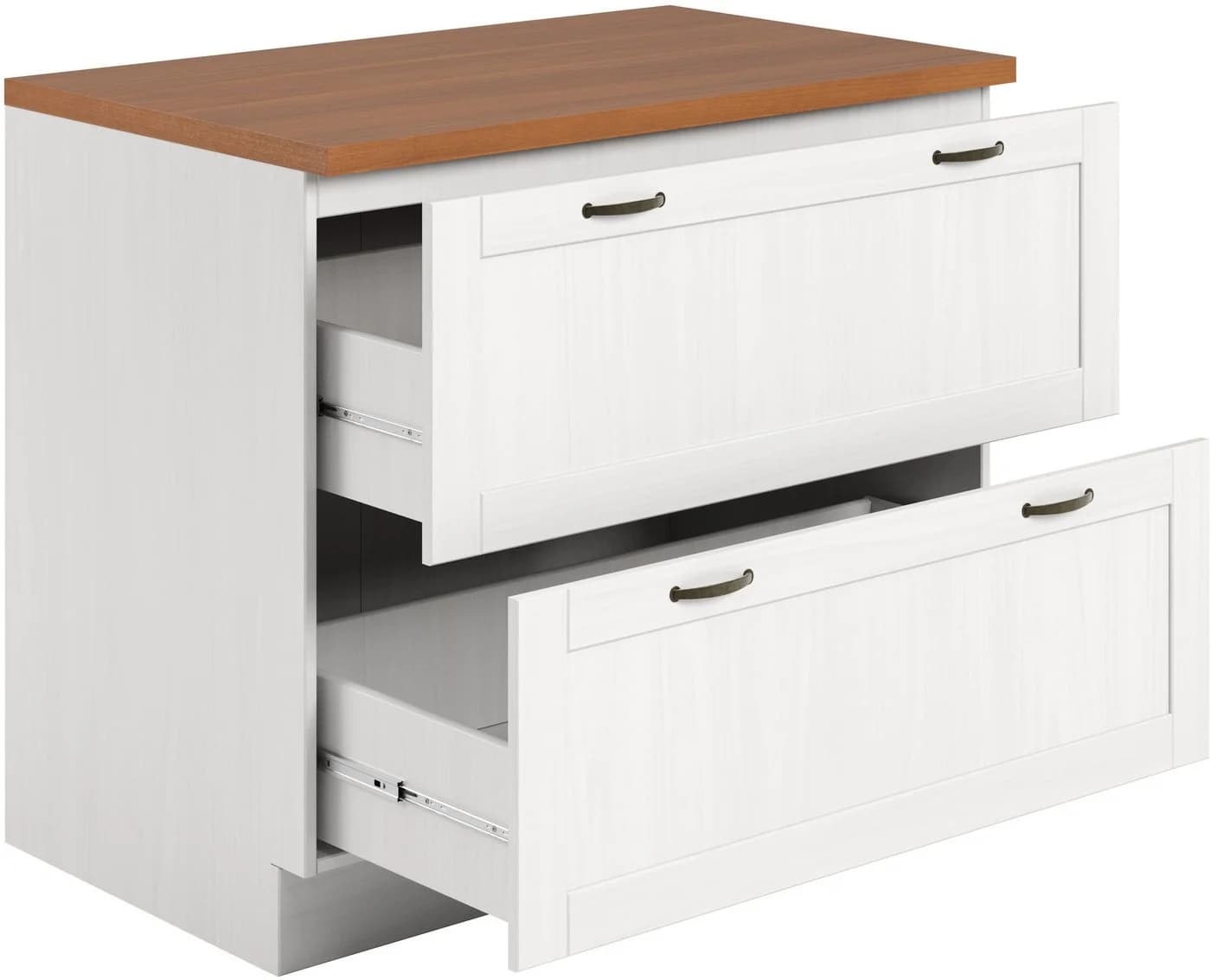 Unterschrank HOME AFFAIRE Teramo Weiß/Honig Massivholz - Bild 4