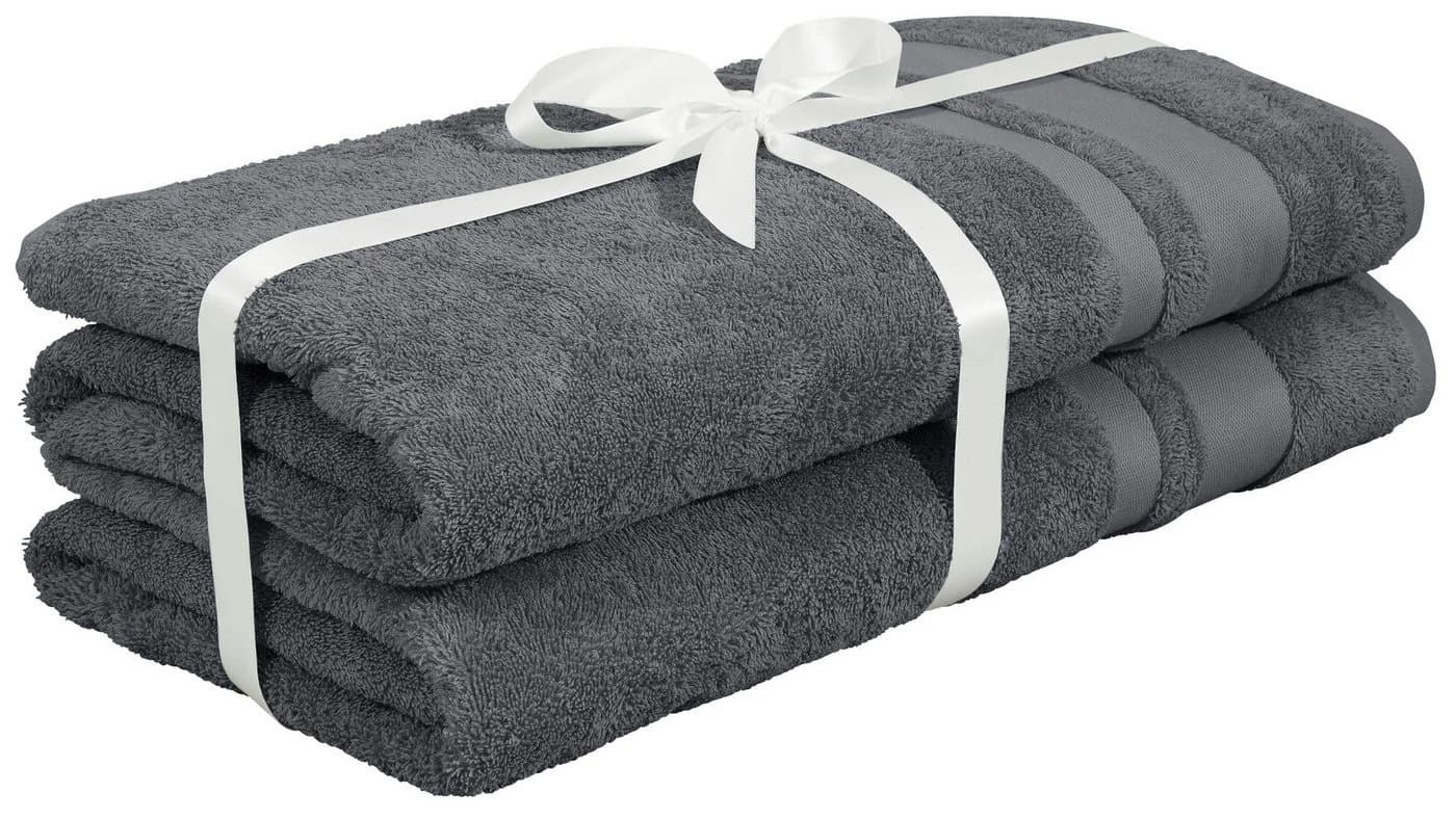 OTTO HOME Saunatuch Set Vanessa 2-tlg. Grau Premium - Bild 3