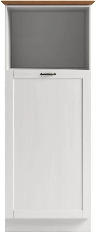 HOME AFFAIRE Teramo Backofen/Kühlumbauschrank weiß/honig Massivholz - Bild 3