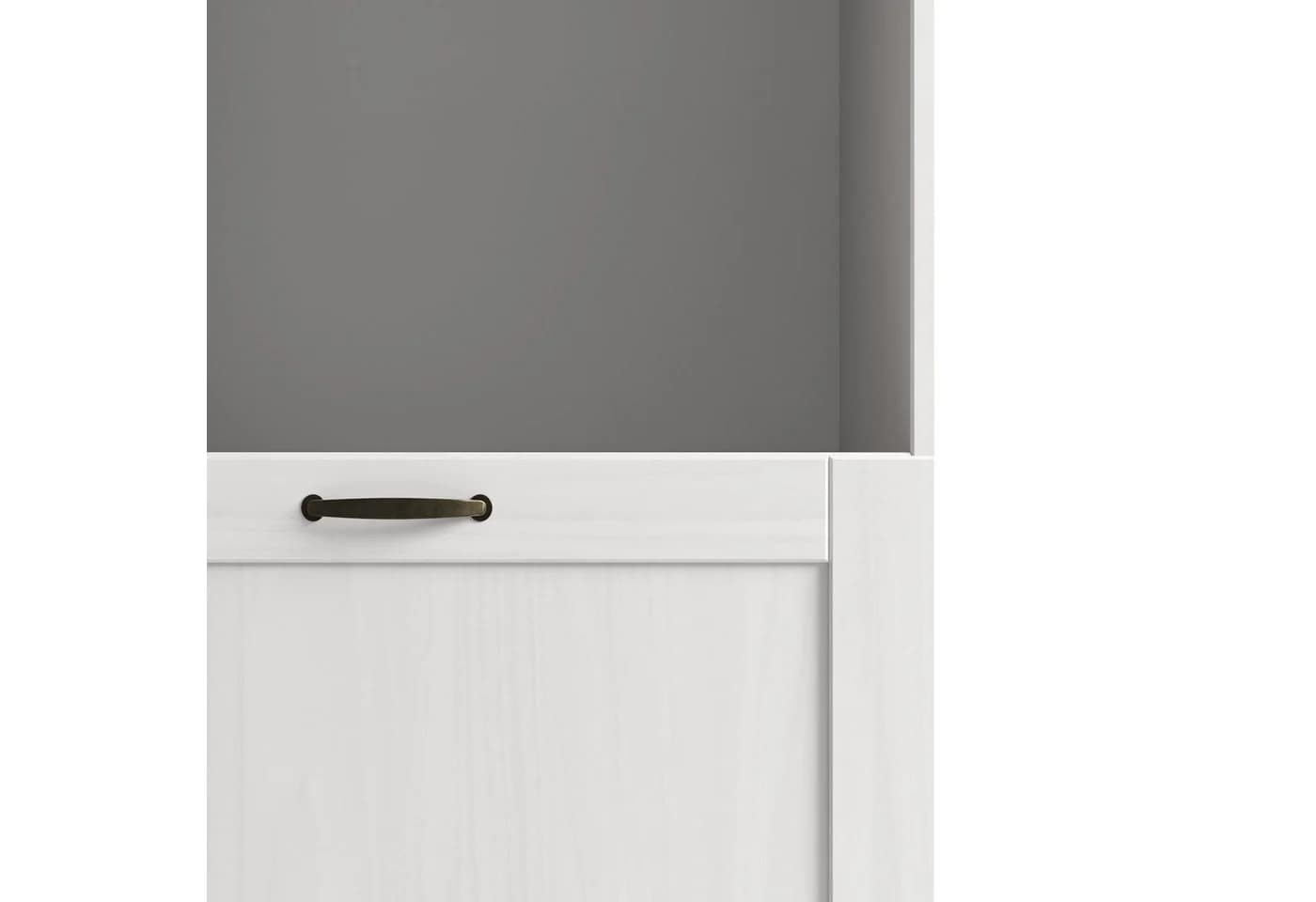 HOME AFFAIRE Teramo Backofen/Kühlumbauschrank weiß/honig Massivholz - Bild 5