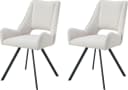 Home Affaire Esszimmerstuhl Brandon 2er Set schwarz matt creme Bild 2