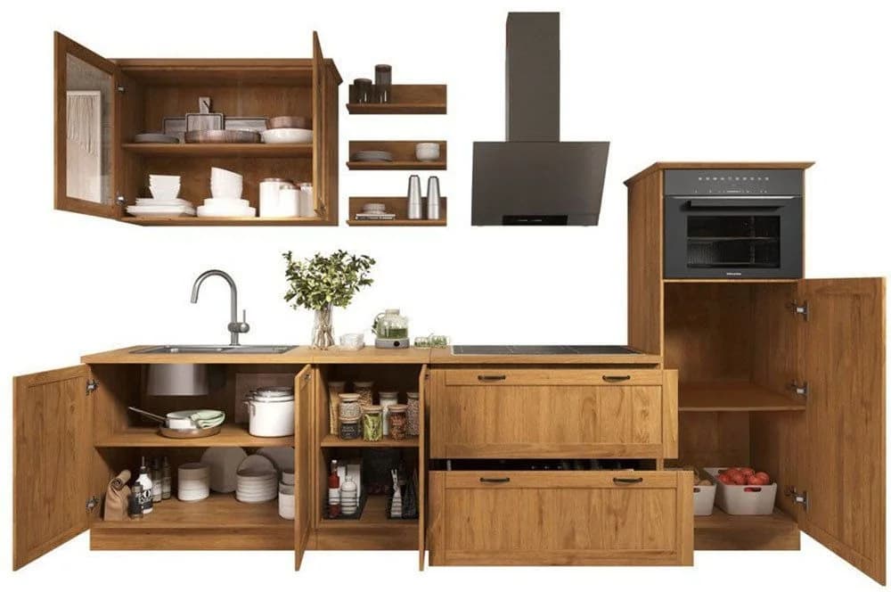 Home affaire Küchenzeile Teramo Kiefer massiv mit Arbeitsplatte - Bild 5