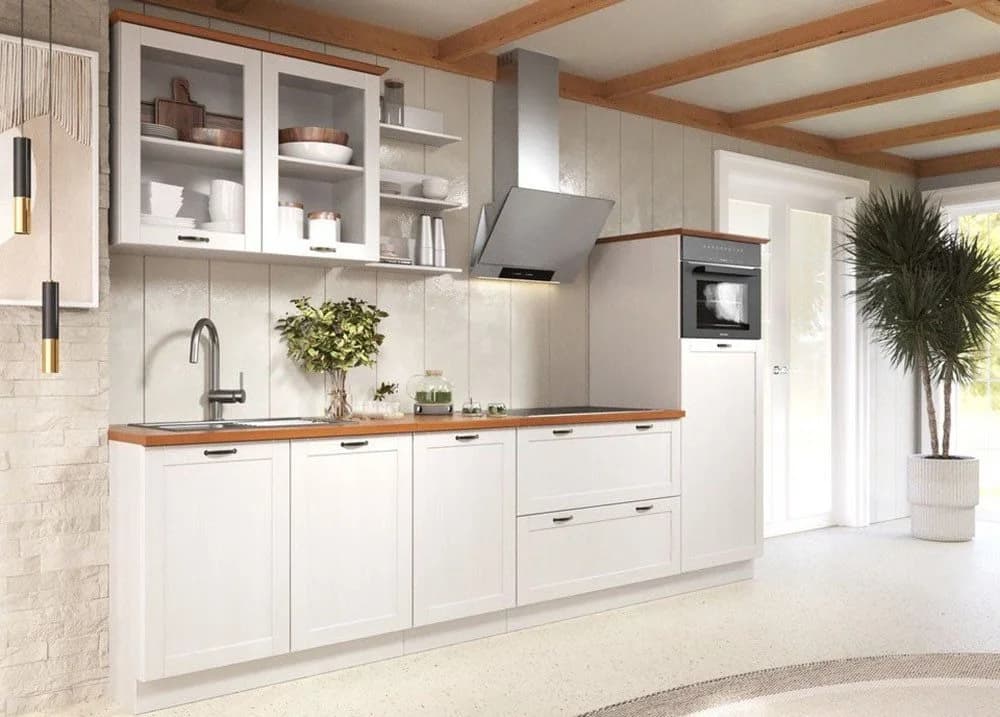 Home Affaire Küchenzeile Teramo Weiß Kiefer massiv