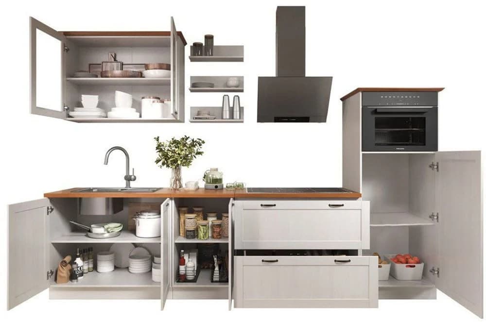 Home Affaire Küchenzeile Teramo Weiß Kiefer massiv - Bild 4