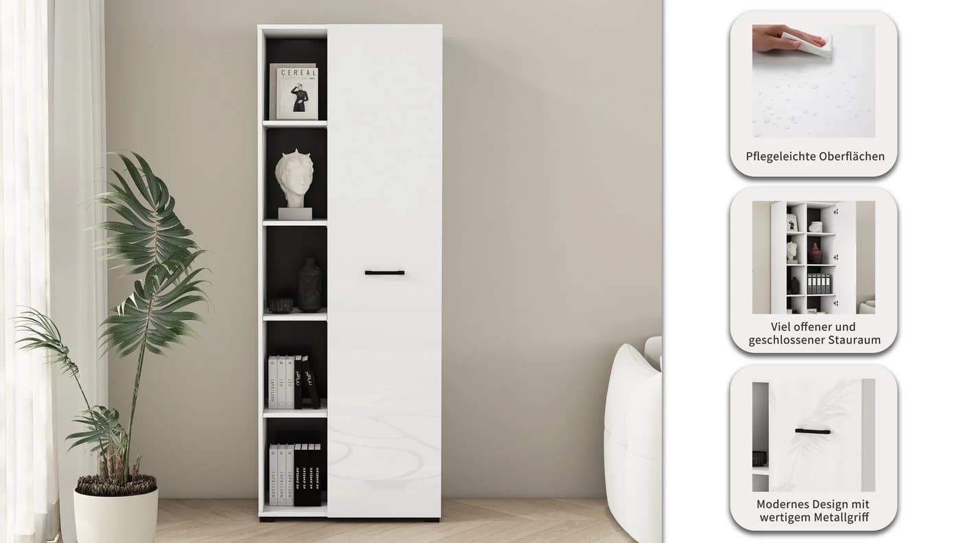 Aktenschrank OTTO HOME Moid Weiß Hochglanz