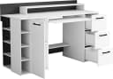 Schreibtisch OTTO HOME Moid Weiß mit Schubladen und Monitorablage Bild 5