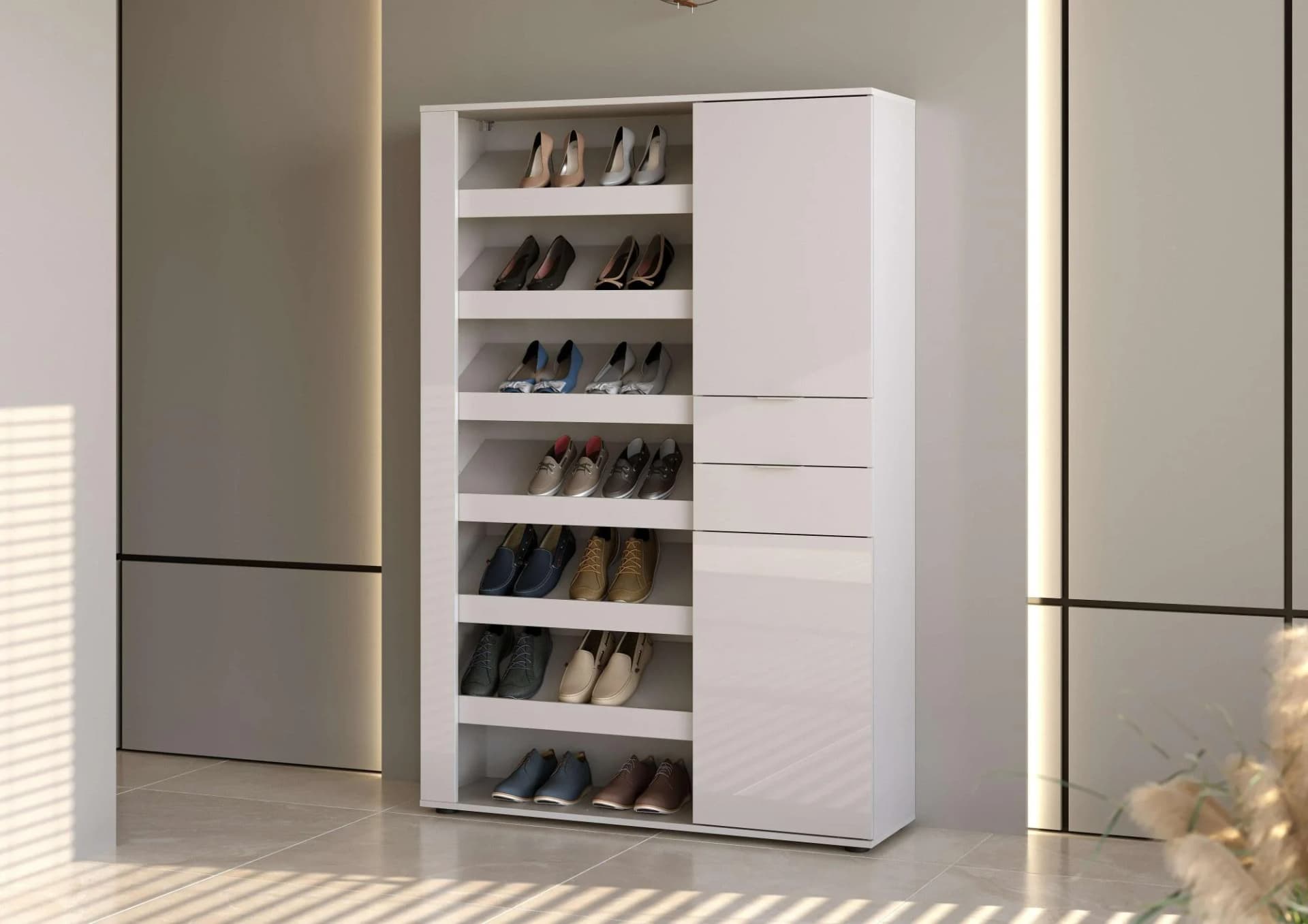 Schuhschrank INOSIGN BOOST Weiß Hochglanz