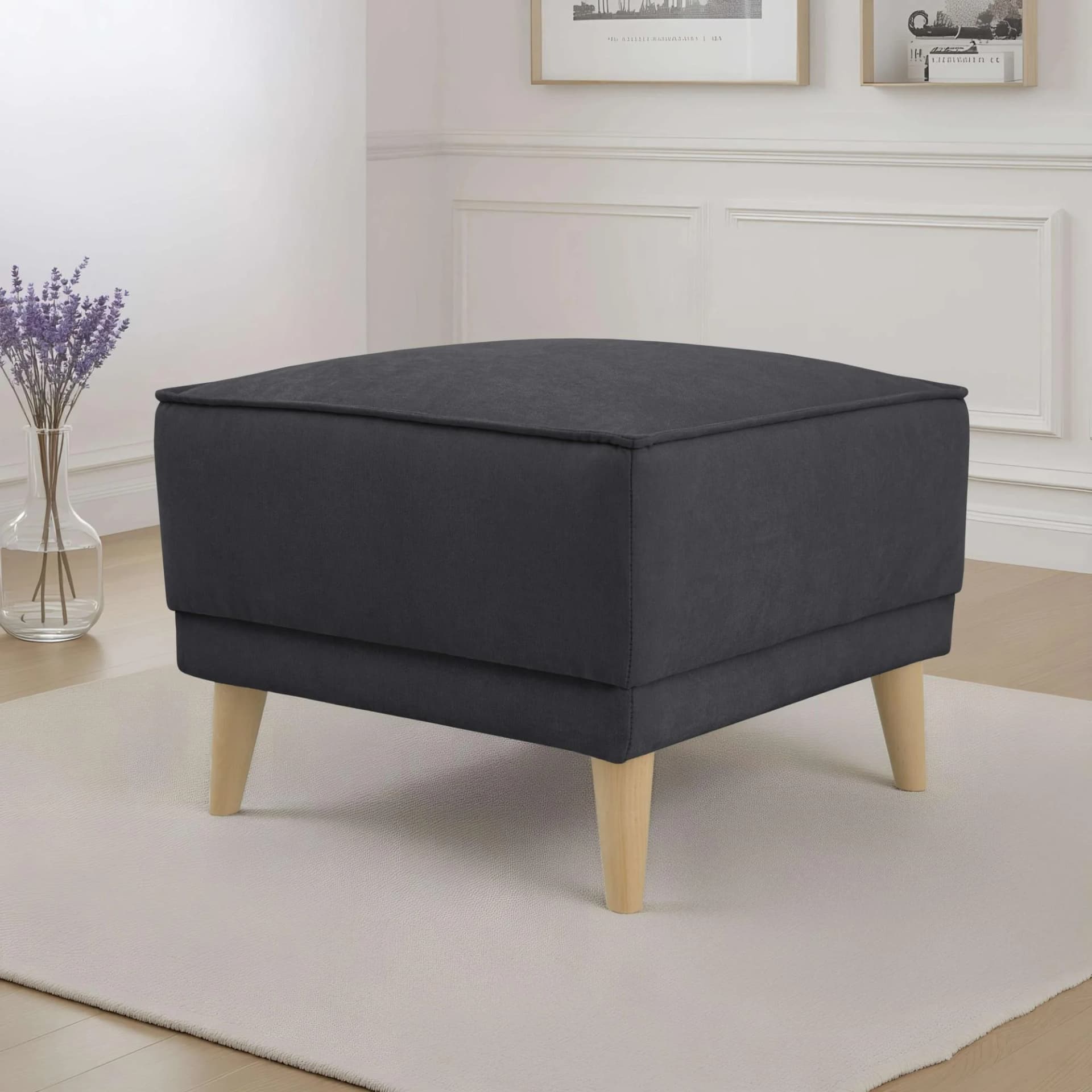OTTO HOME Oland Skandi Polsterhocker dunkelgrau