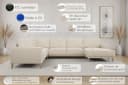 Wohnlandschaft OTTO HOME Oland Skandi Chenille-Stoff Beige U-Form Bild 3