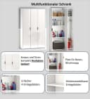 Mehrzweckschrank INOSIGN Stauraumschrank Weiß Hochglanz Bild 4