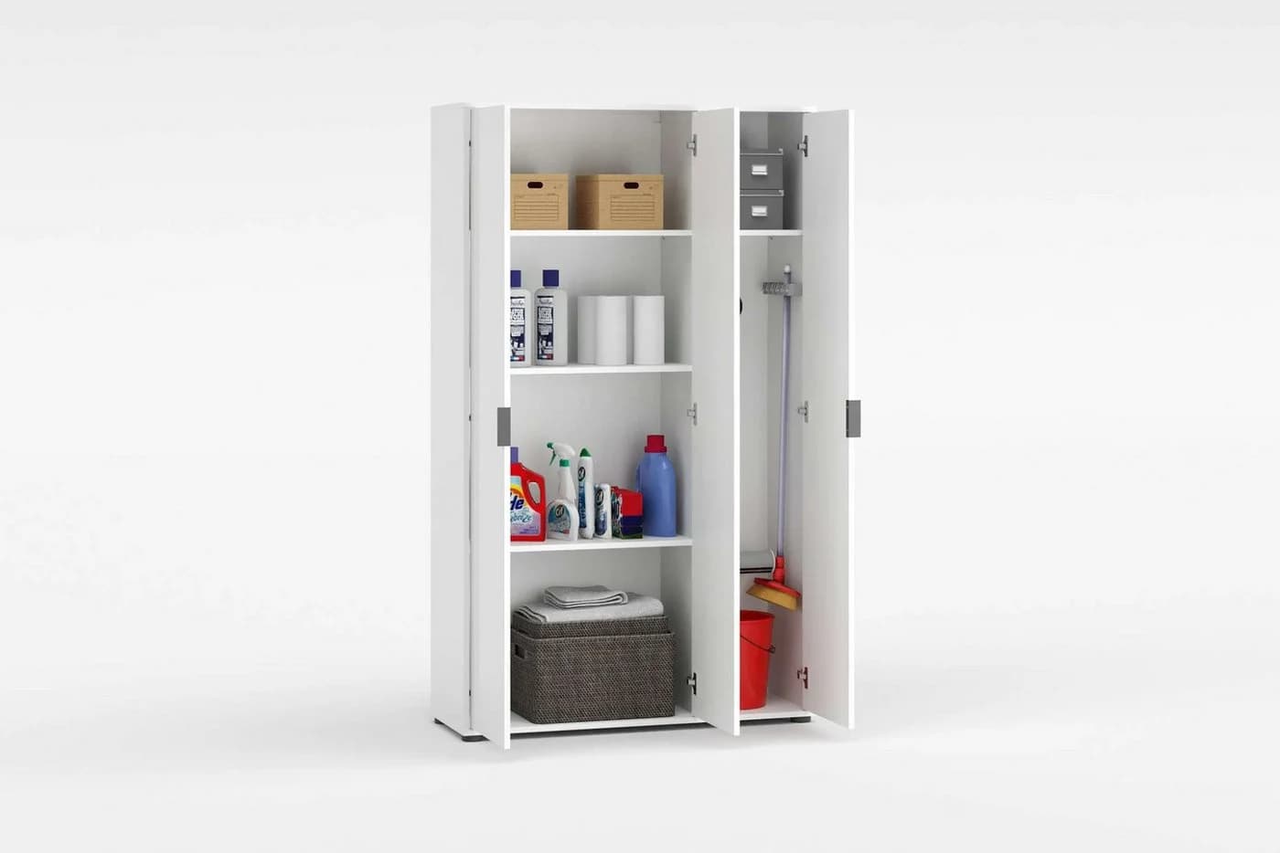 Mehrzweckschrank INOSIGN Stauraumschrank Weiß Hochglanz - Bild 5