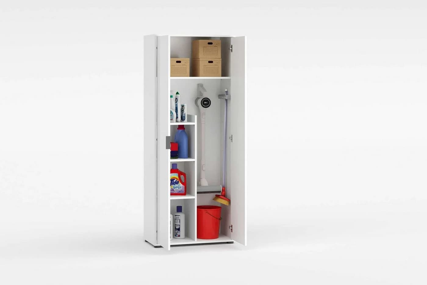 Mehrzweckschrank INOSIGN Stauraumschrank Weiß Hochglanz - Bild 5