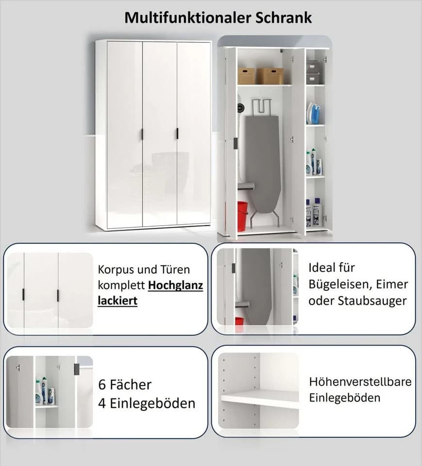 INOSIGN Mehrzweckschrank Stauraumschrank 107 cm - Bild 4