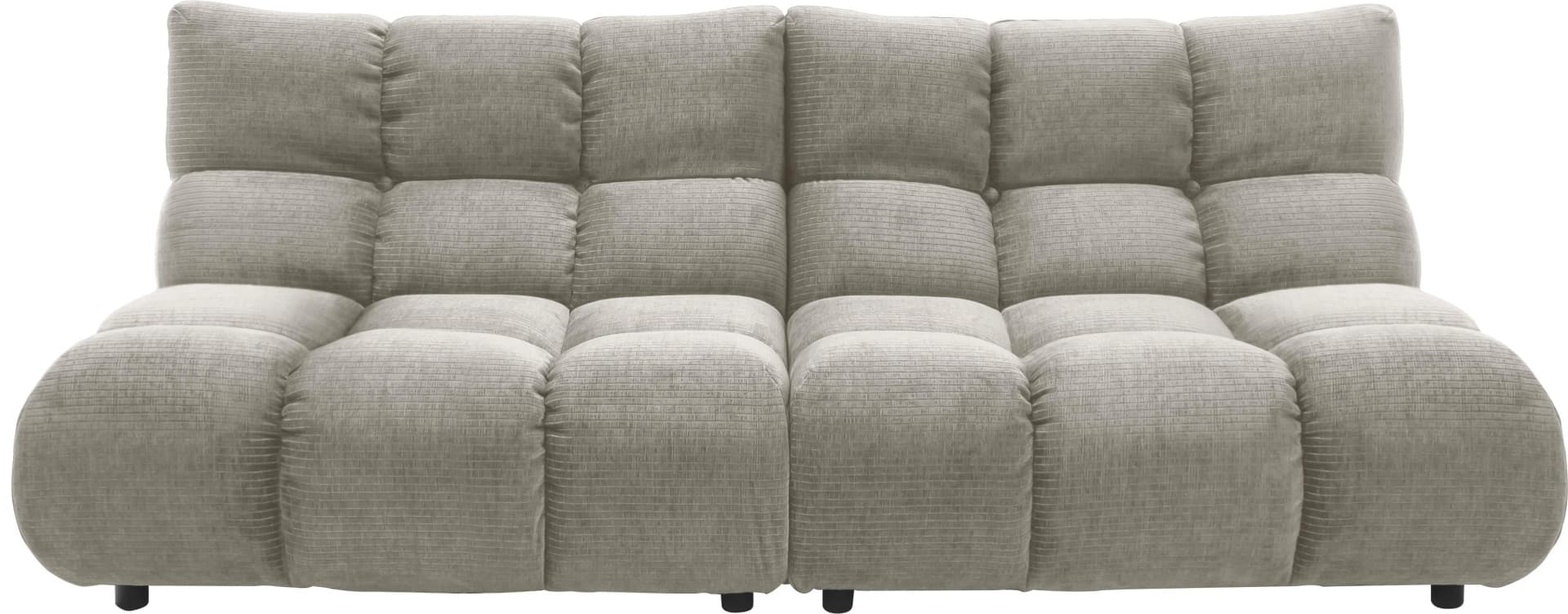 HOME AFFAIRE 3-Sitzer Sofa "Cozy Bubble" Silber mit Steppung