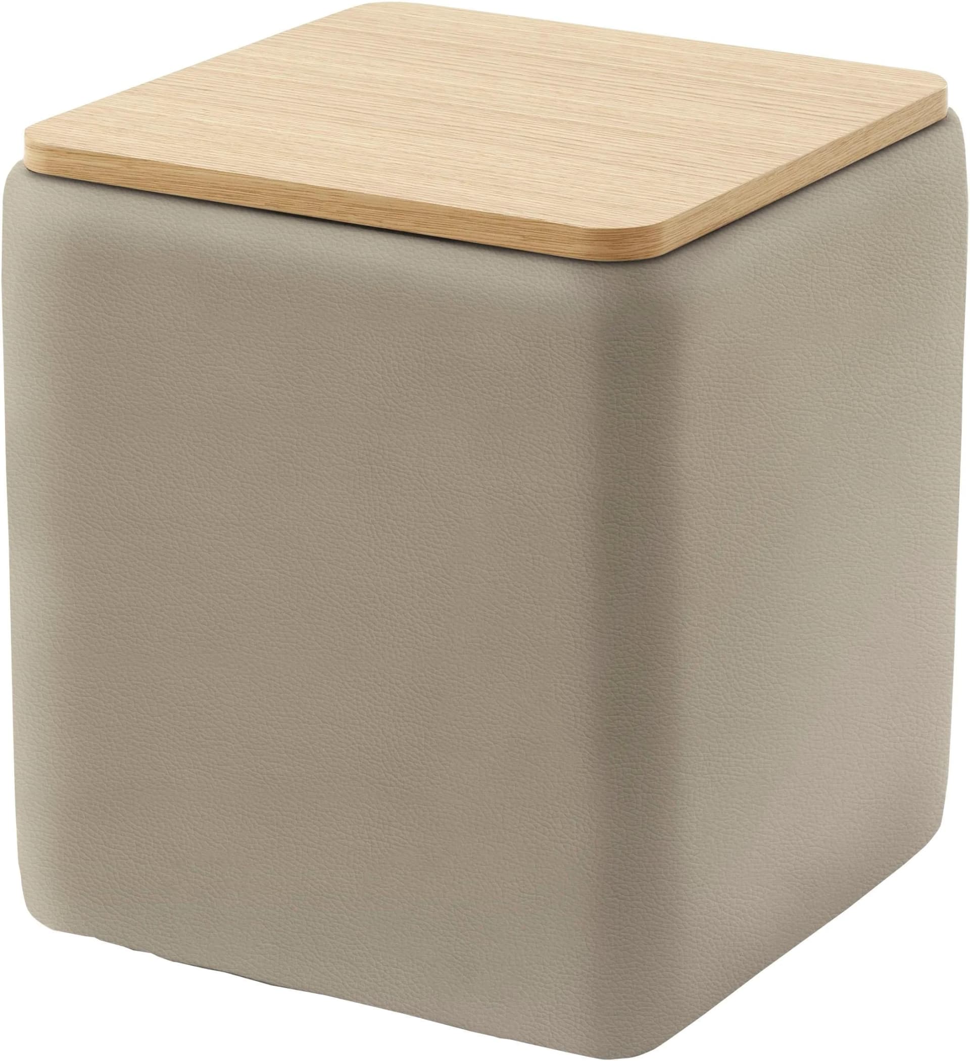Home Affaire Ablagetisch Kyro Eiche Leder Bisquit