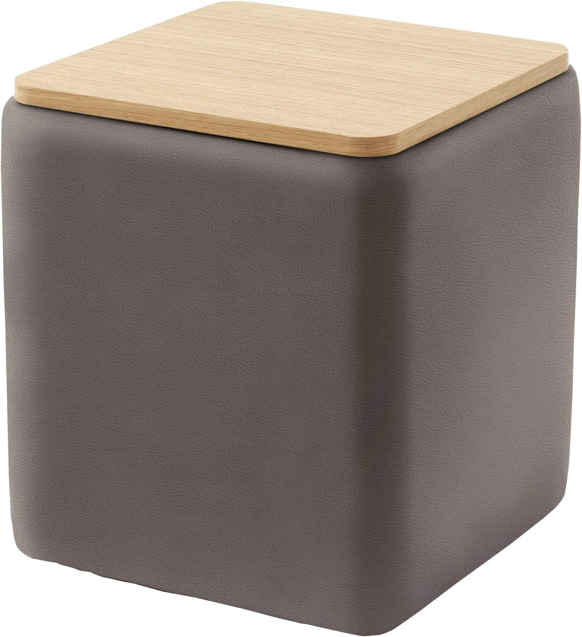 Home Affaire Ablagetisch Kyro Grau Leder Eiche