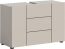 Welltime Waschbeckenunterschrank BIEL 82 cm 3 Türen 4 Fächer Kashmir Nachbildung Schwarz Bild 2