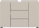 Welltime Waschbeckenunterschrank BIEL 82 cm 3 Türen 4 Fächer Kashmir Nachbildung Schwarz Bild 3