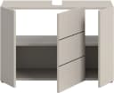 Welltime Waschbeckenunterschrank BIEL 82 cm 3 Türen 4 Fächer Kashmir Nachbildung Schwarz Bild 4