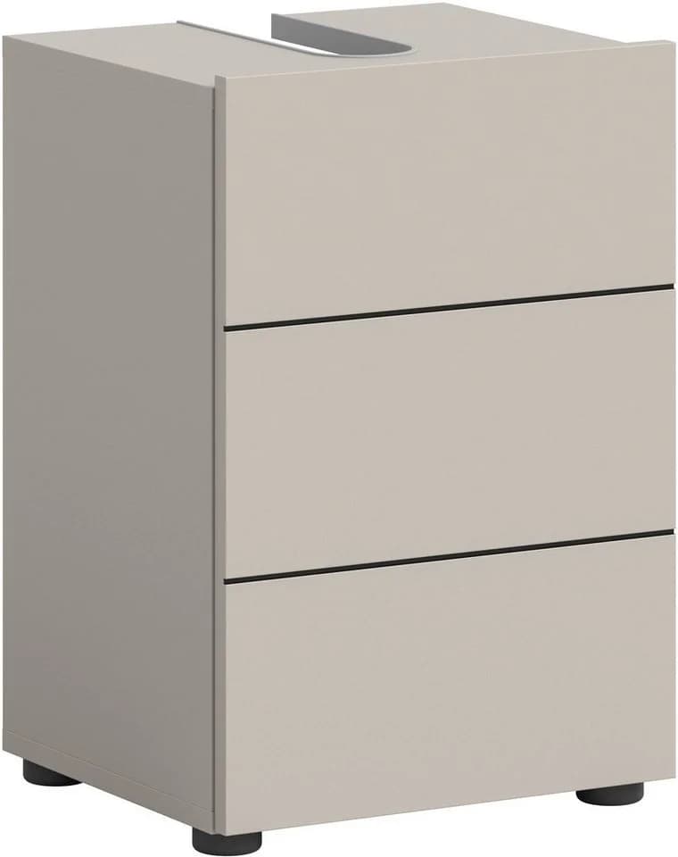 Welltime Waschbeckenunterschrank BIEL 38 cm 1 Tür 2 Fächer Kashmir Nachbildung Schwarz - Bild 2