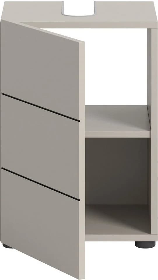 Welltime Waschbeckenunterschrank BIEL 38 cm 1 Tür 2 Fächer Kashmir Nachbildung Schwarz - Bild 4