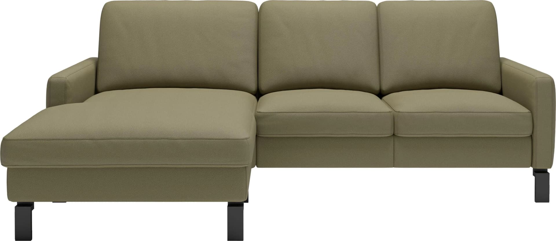 Ecksofa HOME AFFAIRE Lecce Federkernpolsterung 224 cm Oliv