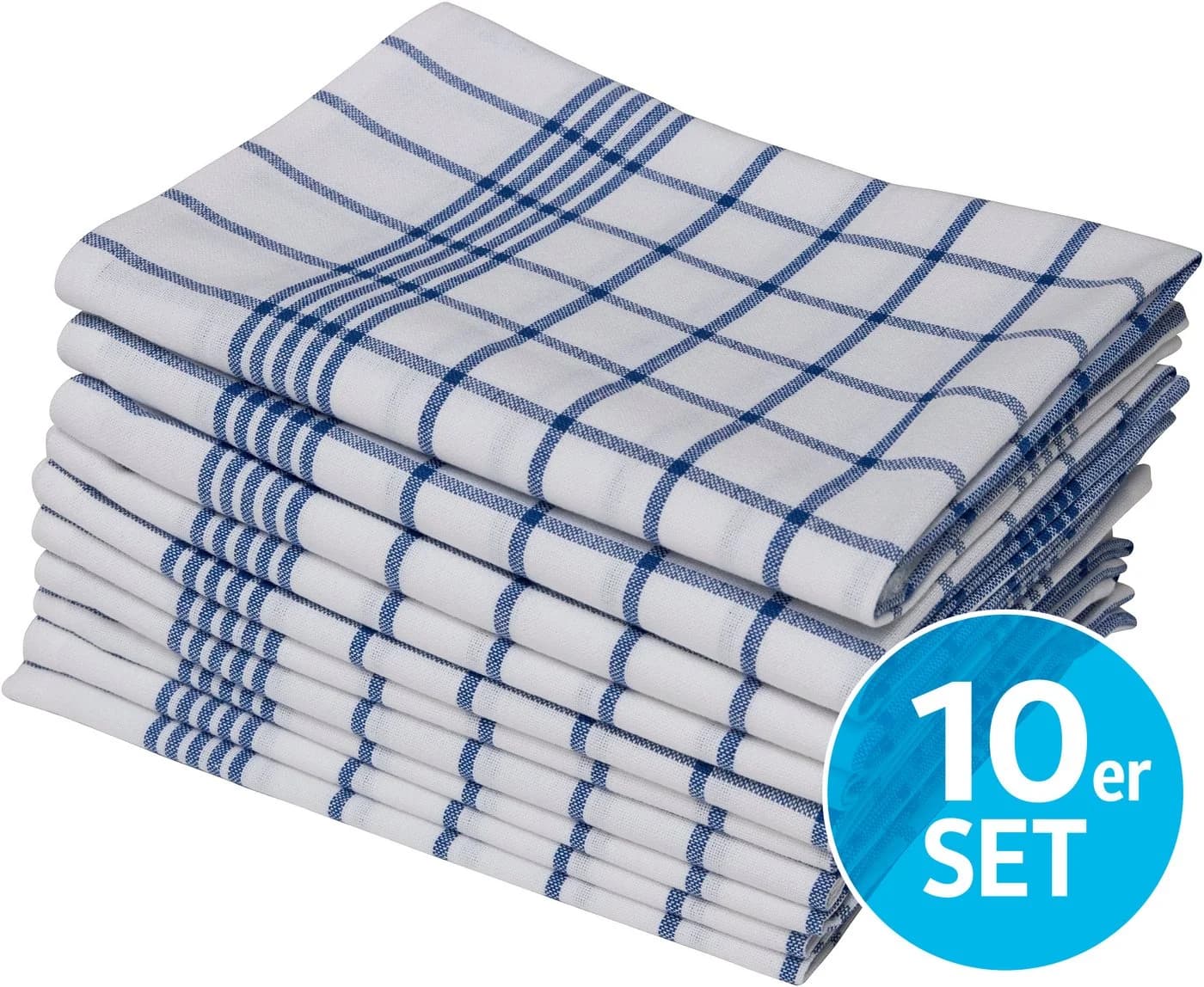 OTTO HOME Geschirrtuch-Set Vivianne Blau/Weiß 100% Baumwolle 10er-Set - Bild 2