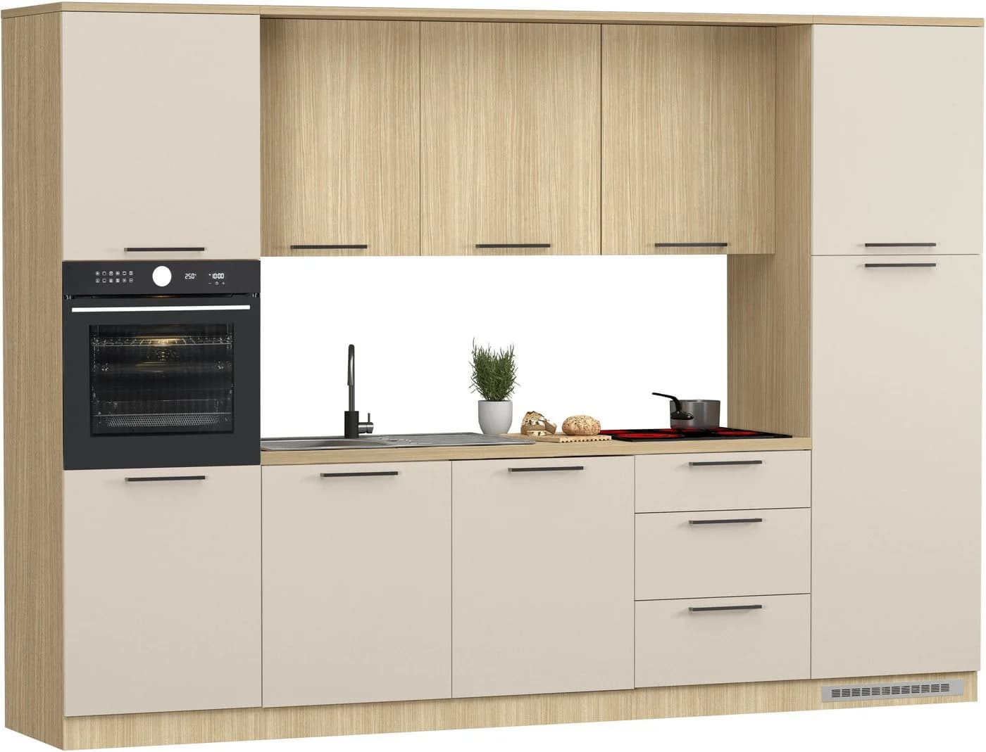 KOCHSTATION Küchenzeile KS-Luna 300 cm Beige/Weiss - Bild 2