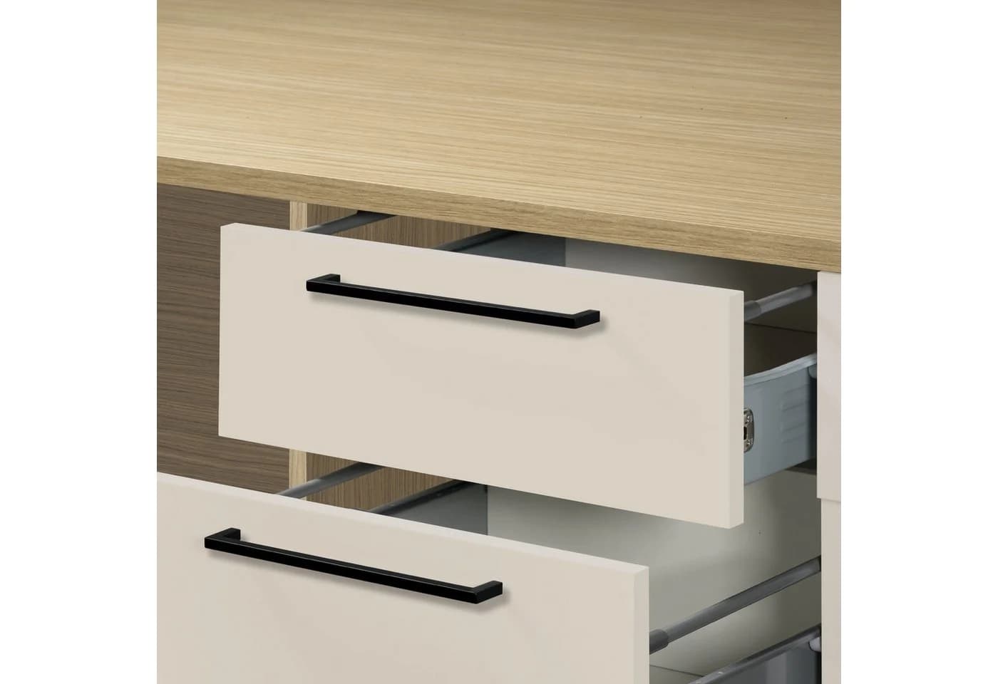 KOCHSTATION Küchenzeile KS-Luna 300 cm Beige/Weiss - Bild 5