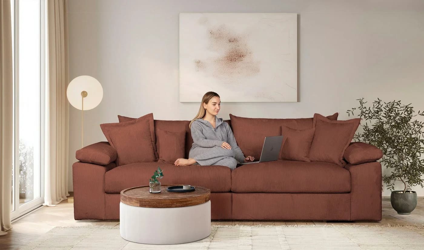 Big-Sofa Home Affaire Soft&Cosy XL Terracotta - Bild 2